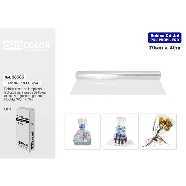 [06565] bobina polipropileno cristal 70cmx40m