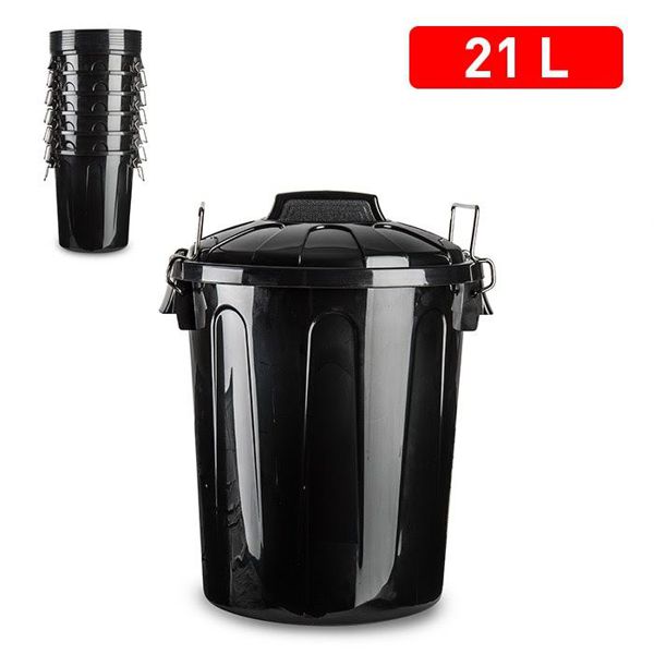 Cubo basura 21lt negro