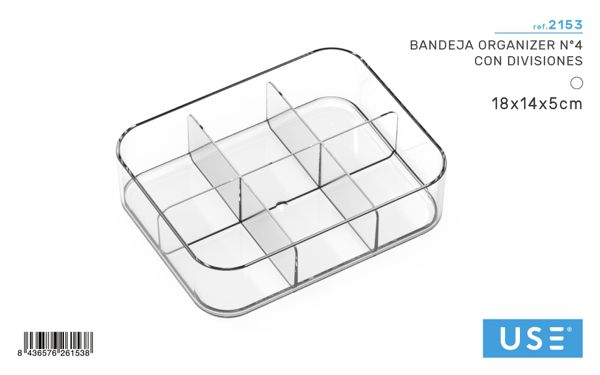 Bandeja organizer nº4 con divisiones