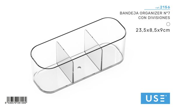 Bandeja organizer nº7 con divisiones