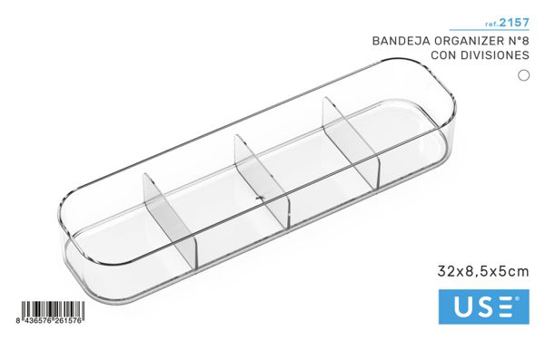 Bandeja organizer nº8 con divisiones