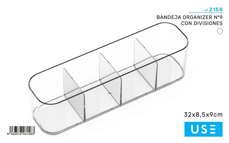 Bandeja organizer nº9 con divisiones