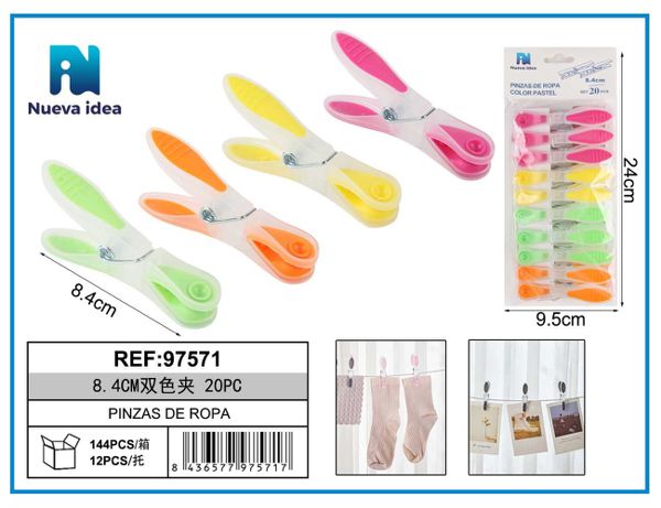 Pinzas de ropa 8. 4cm)15(.12,20pc
