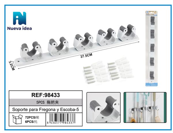 Soporte para fregona y escoba-5 it51 5pcs