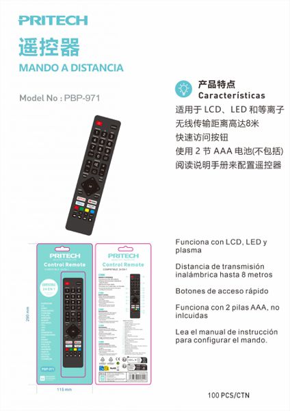 Mando a distancia compatible 24en 1