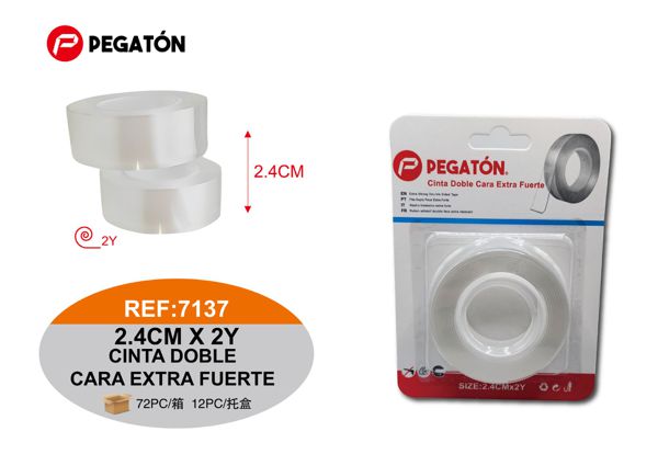 Cinta doble cara extra fuerte 2.4cm x2 y