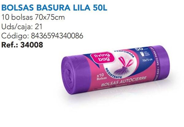 Livingbag b.basura sol g80 iou lila