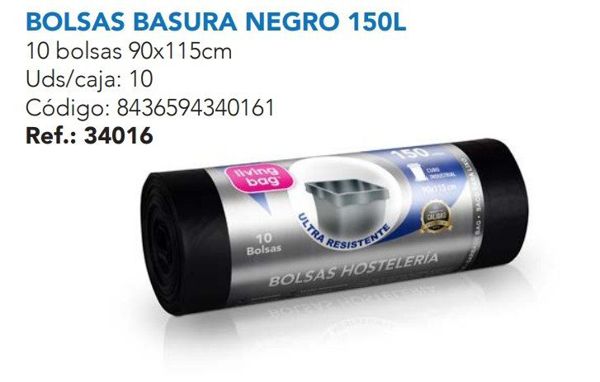 Livingbag b.hosteleria 1501, g150 10u negro