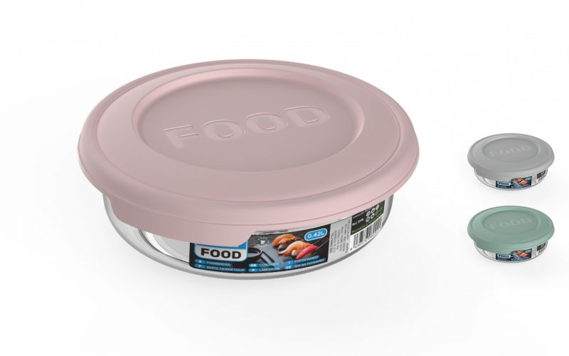 Fiambrera redonda 0.42l serie food pastel