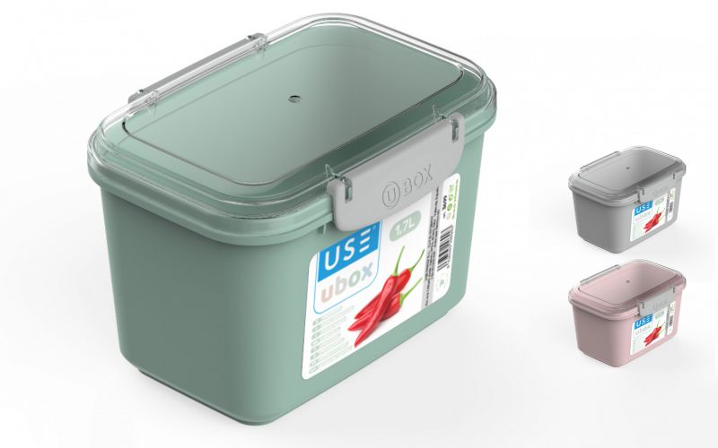 Ubox 1,7l rectangular pastel