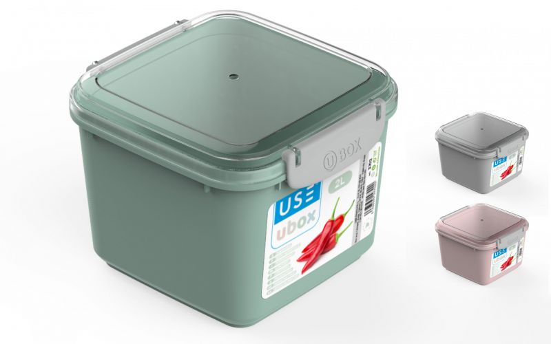 Ubox 2l cuadrada pastel
