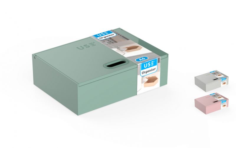 Caja con tapa abatible organizer a6 -