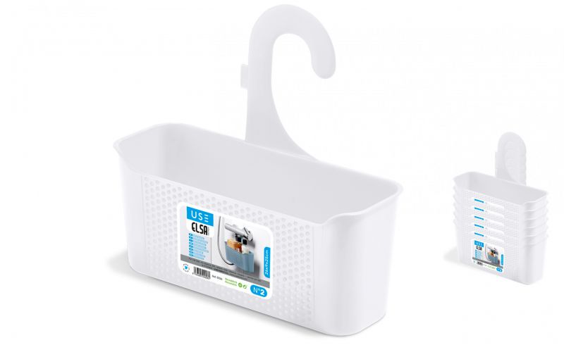 Colgador ducha grande blanco elsa collection