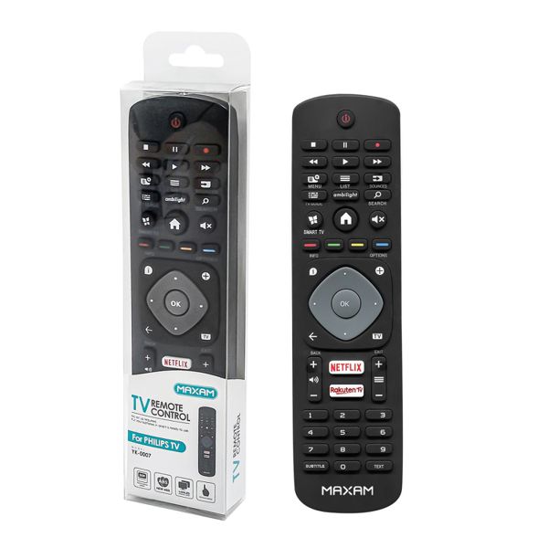 YK-0007 Mando a distancia negro para TV Philips (2 piezas*AAA, no incluidas)