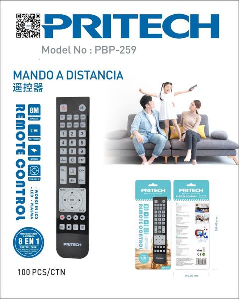 Mando univesal a distancia 8en1