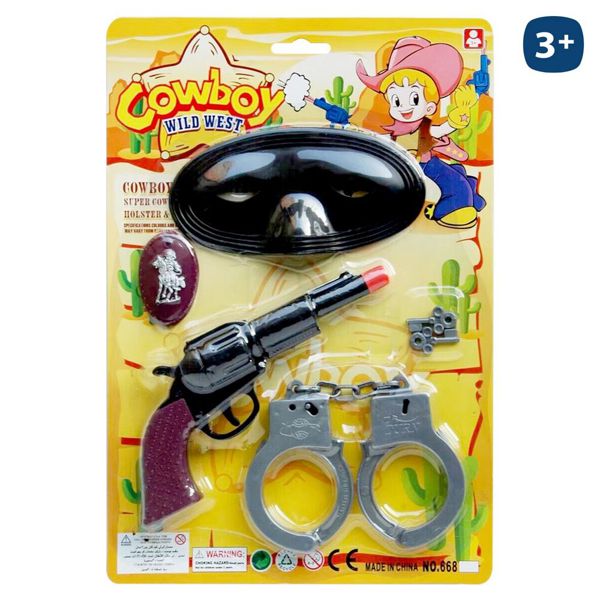 Pistola vaquero con antifaz