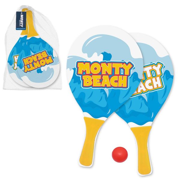 S/2 palas y pelota madera wave 2/c 39 x 21 x 0,07 cm
