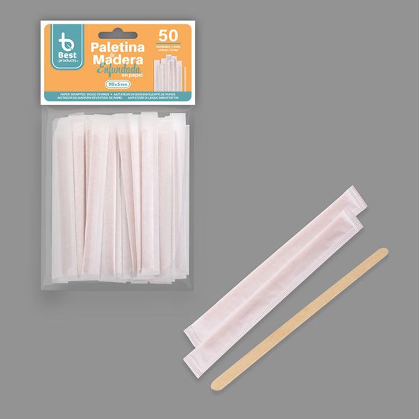 S/50 paletina madera enf. papel 11 cm