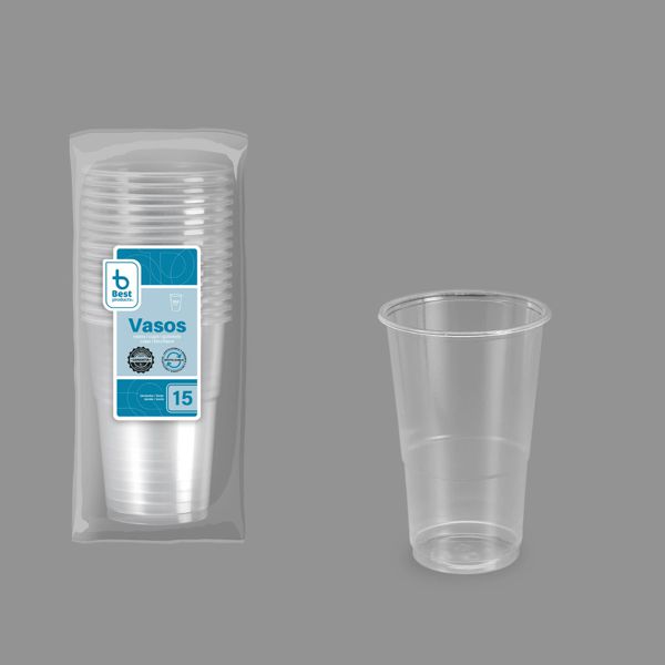 S/15 vaso reutilizable transp. 250 cc pp