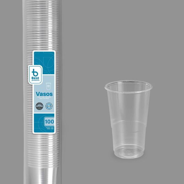 S/100 vaso reutilizable transp 250 cc pp