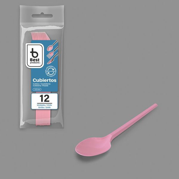 S/12 cucharita reut. rosa baby 12,5cm ps