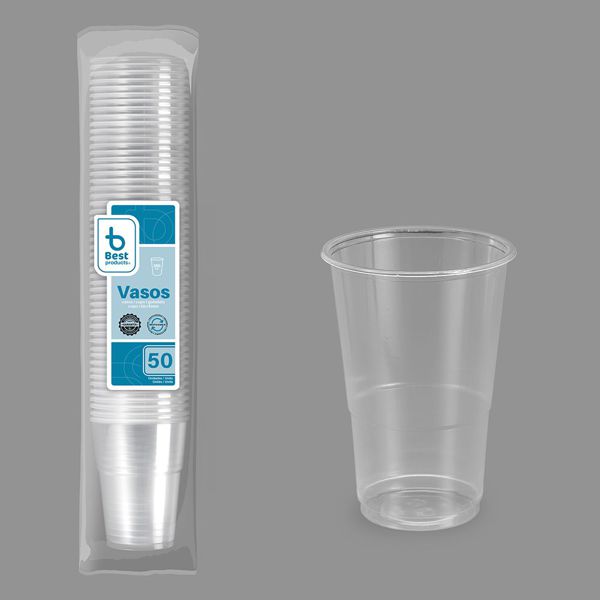 S/50 vaso reutilizable transp. 350 cc pp