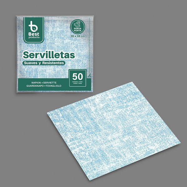 S/50 servilleta p-p azul baby 38 x 38 cm