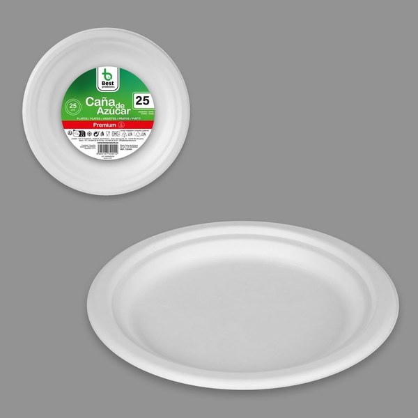 S/25 plato caña de azúcar 25 cm