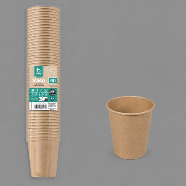 S/50 vaso cartón kraft 120 cc