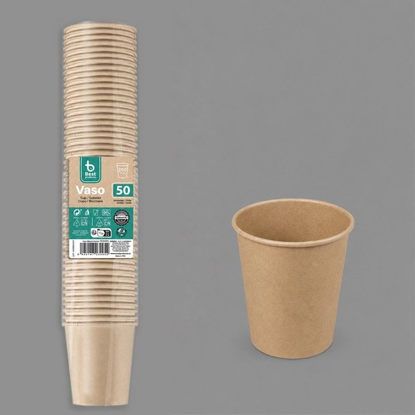 S/50 vaso cartón kraft 200 cc