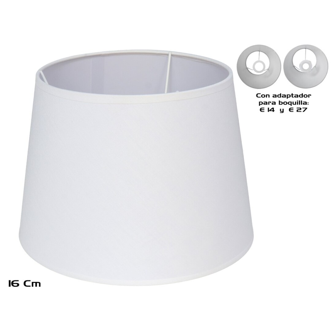 Pantalla conica 16cm snow c/adaptador e1.,