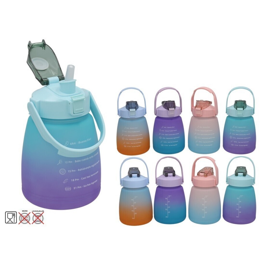 Botella plastico 12x12x19,5cm 1,3l eric