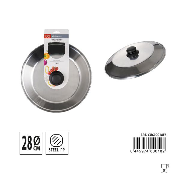 Tapa de sarten inox 28cm