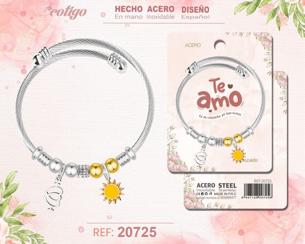 Brazalete acero para amor
