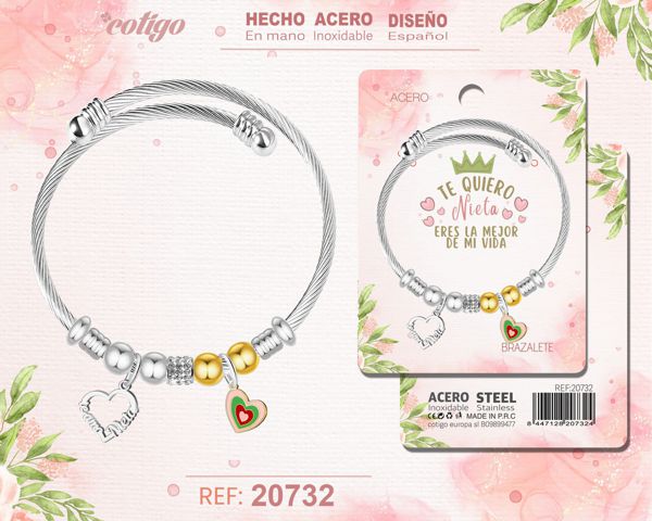 Brazalete acero para nieta