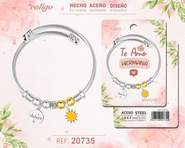 Brazalete acero para hermana