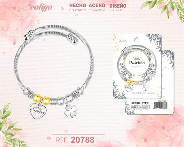 Brazalerte acero con