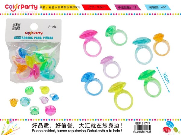 Accesorios para pinata 8pcs