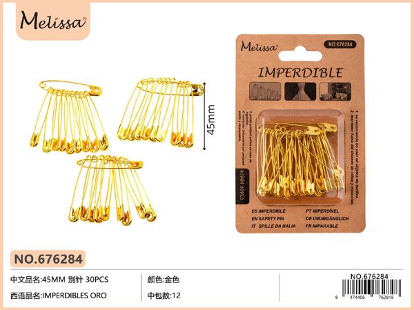 Imperdibles oro 45mm 30pc