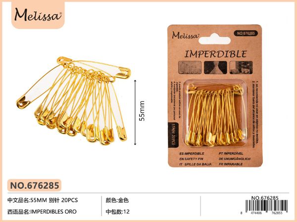 Imperdibles oro 55mm 20pc