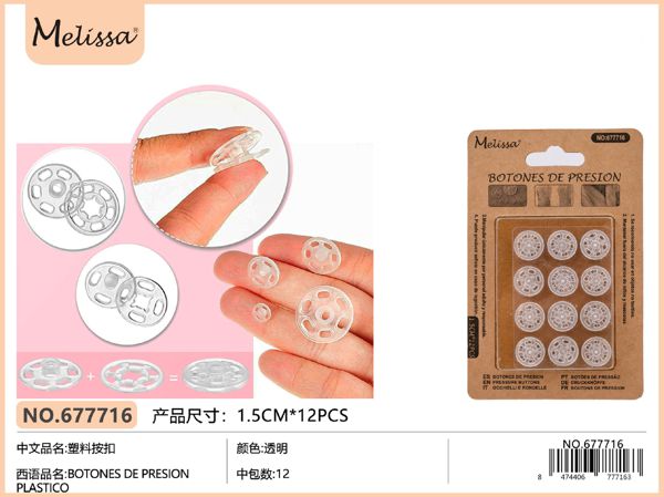 Botones de presion plastico