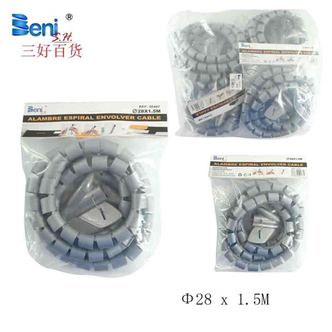 Espiral volver cable 28mmx1.5m alambre