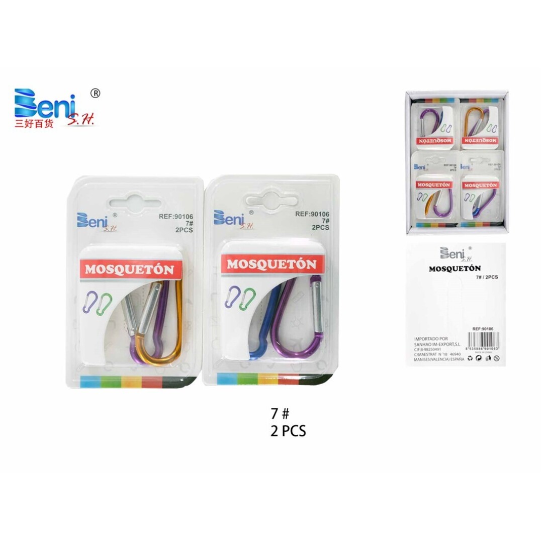 Mosqueton llavero 7^ 2pcs