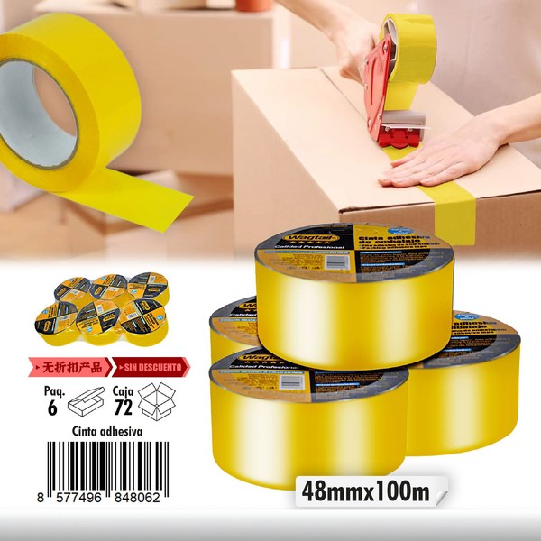0.045mm*48mm*100m cinta adhesiva a