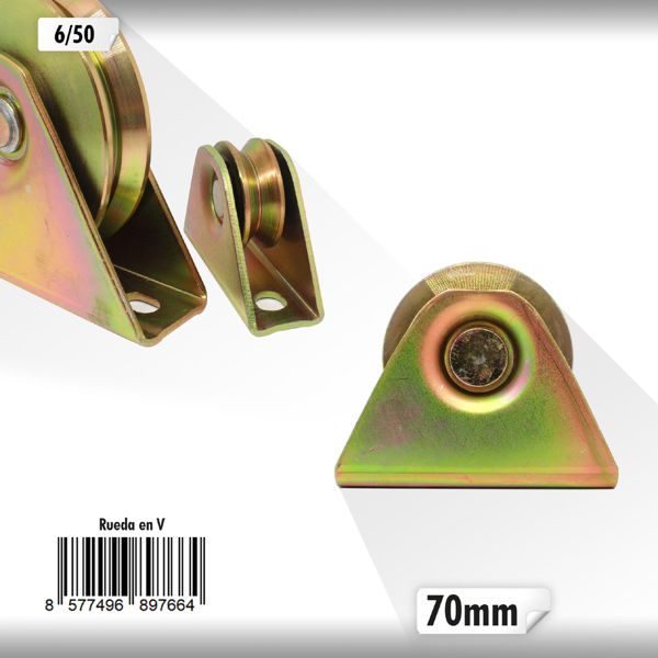 Rueda en v 70mm