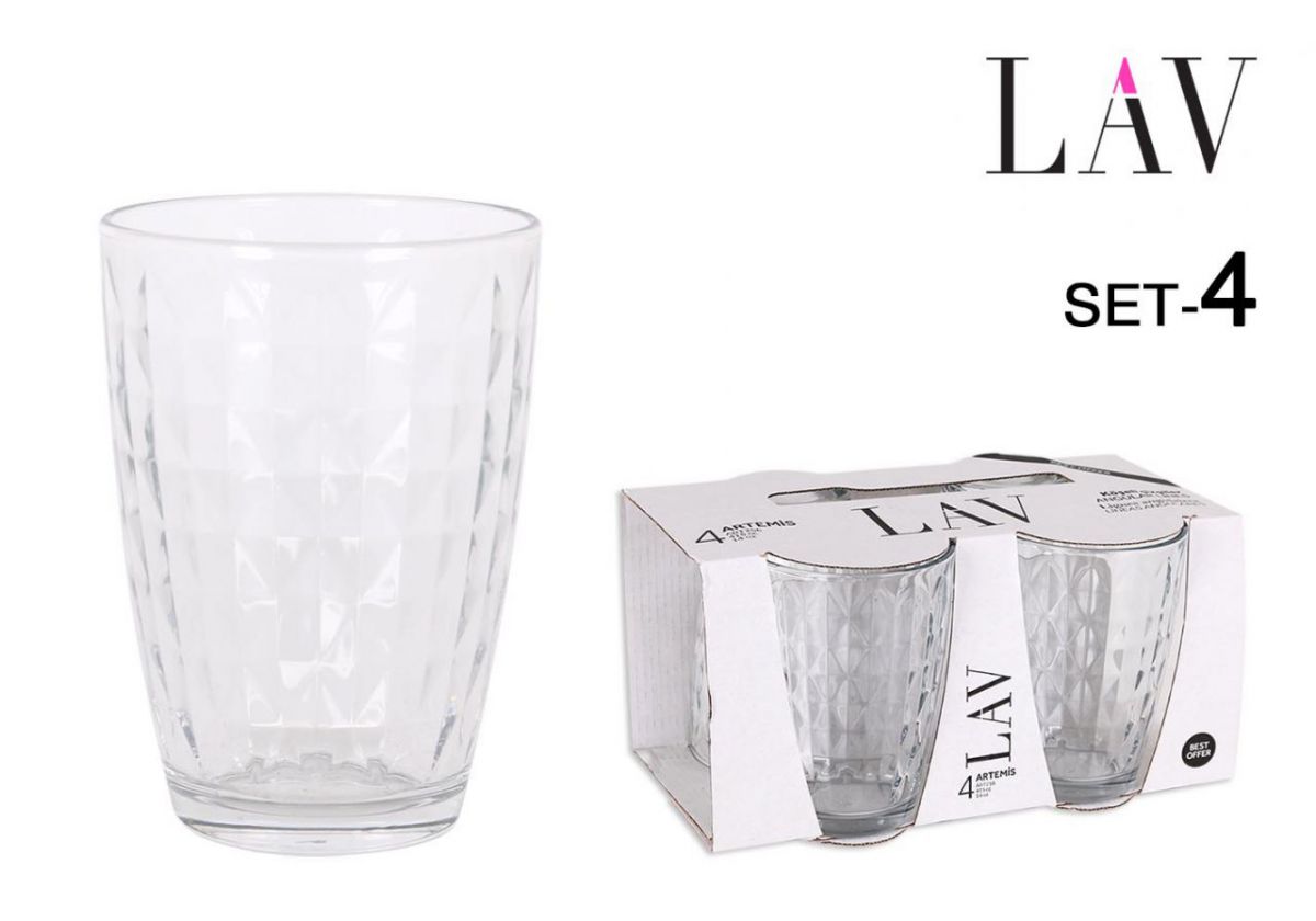 (f) (ek)(art256cs)set 4 vasos 415cc artemi b