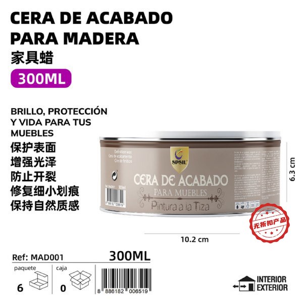Cera de acabado para muebles 300ml