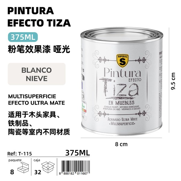 P.tiza blanco nieve 375ml